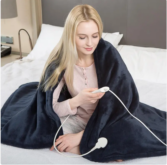 Ultra-Soft Electric Heated Blanket – 3 Heat Settings, Auto Safety Shut-Off