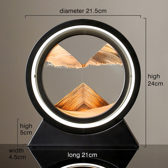Mesmerising Moving Sand Art Lamp – Calming Desk & Bedside Light