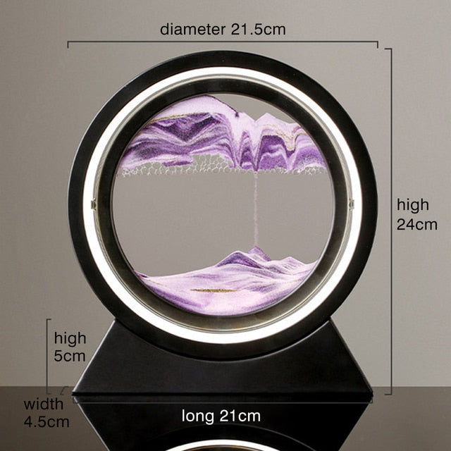 Mesmerising Moving Sand Art Lamp – Calming Desk & Bedside Light