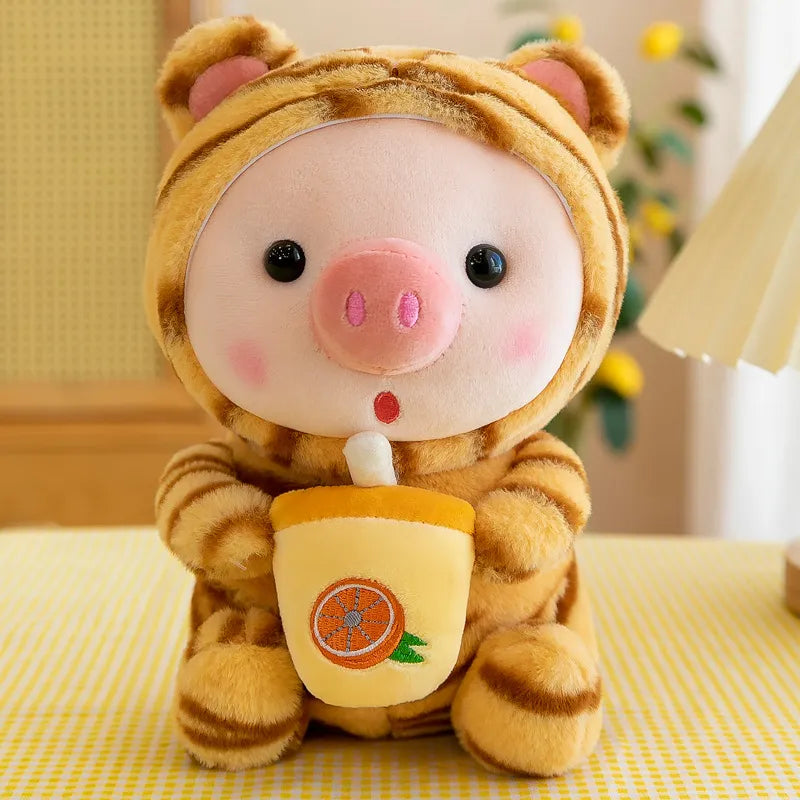 Milk Tea Plush Pig Girls Toy