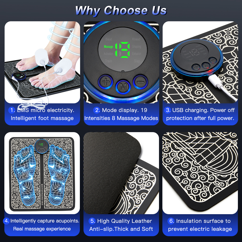 Rechargeable Foot Massage Pad – Soothing Relief Anywhere, No Plug Needed