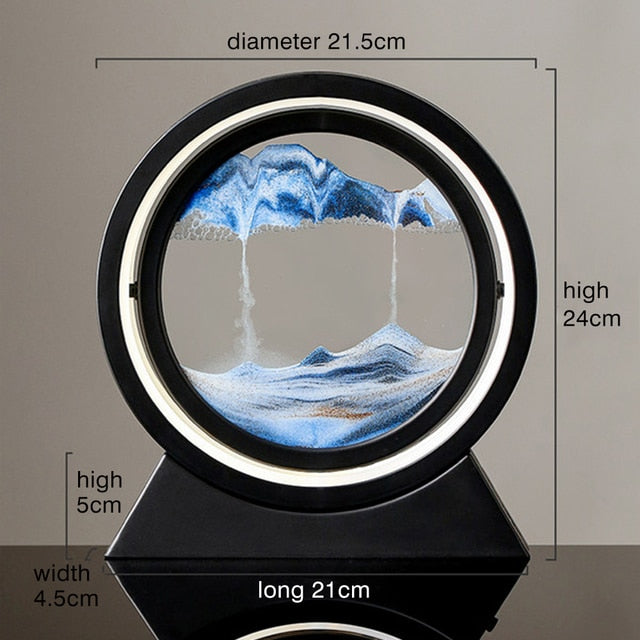 Mesmerising Moving Sand Art Lamp – Calming Desk & Bedside Light