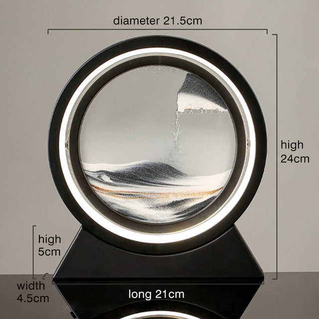 Mesmerising Moving Sand Art Lamp – Calming Desk & Bedside Light