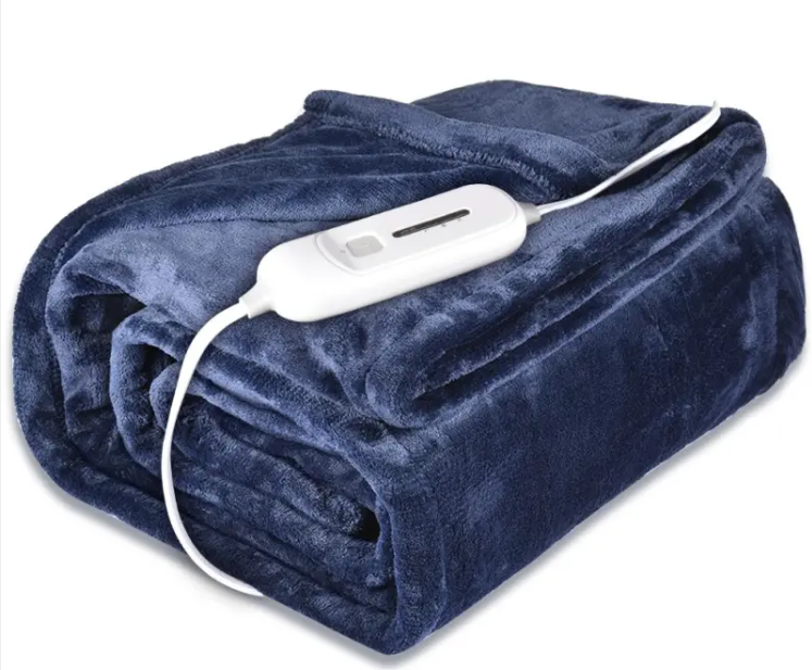 Ultra-Soft Electric Heated Blanket – 3 Heat Settings, Auto Safety Shut-Off